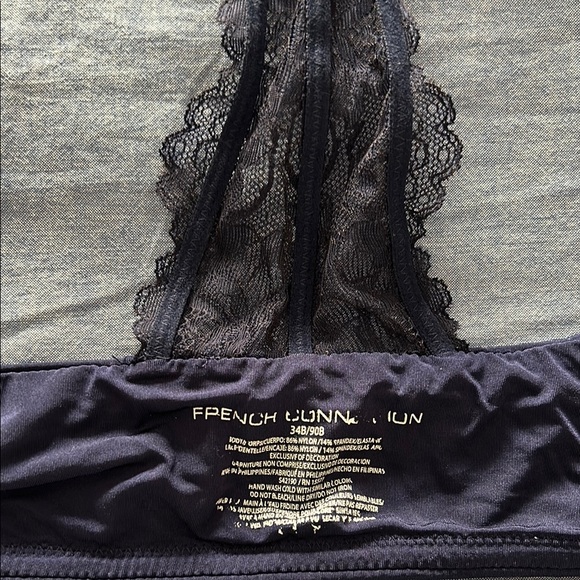 Navy Lace Racerback Bra - Picture 3 of 5